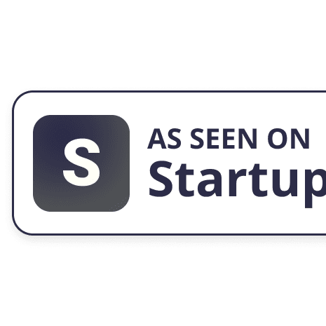 As seen on StartupList Badge logo